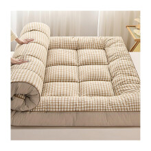 Extra Thick Mattress Topper Queen Size Soft Cotton Soybean Fiber Quilted Pad with Elastic Straps