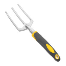 Hand Rake and Garden Fork with Ergonomic Grip for Tight Spaces, Weeding and Soil Aeration