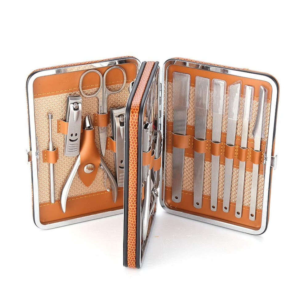 Professional Stainless Steel Manicure Set 26pcs Nail Clippers Kit for Travel Pedicure and Facial Care