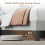 King Size Square Pull Dot Velvet Bed Frame Light Gray 4