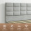 King Size Square Pull Dot Velvet Bed Frame Light Gray 5