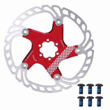 203mm Floating Mountain Bike Brake Rotor CNC Stainless Steel Performance Red Silver