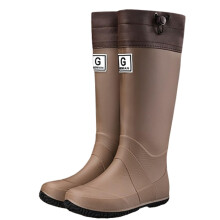 Waterproof Rain Boots for Men Women Kids Lightweight NonSlip Wellington with Adjustable Cuff Brown 5.5