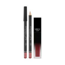 Matte Liquid Lipstick Set with Lip Liner – Long Lasting Waterproof Velvety Lip Color Gift Kit (D, D)