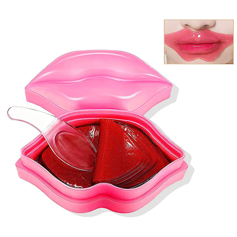 20Pcs Collagen Lip Mask for Dry Chapped Lips, Deep Hydration Overnight Moisture Lock VitaminâInfused Lip Care