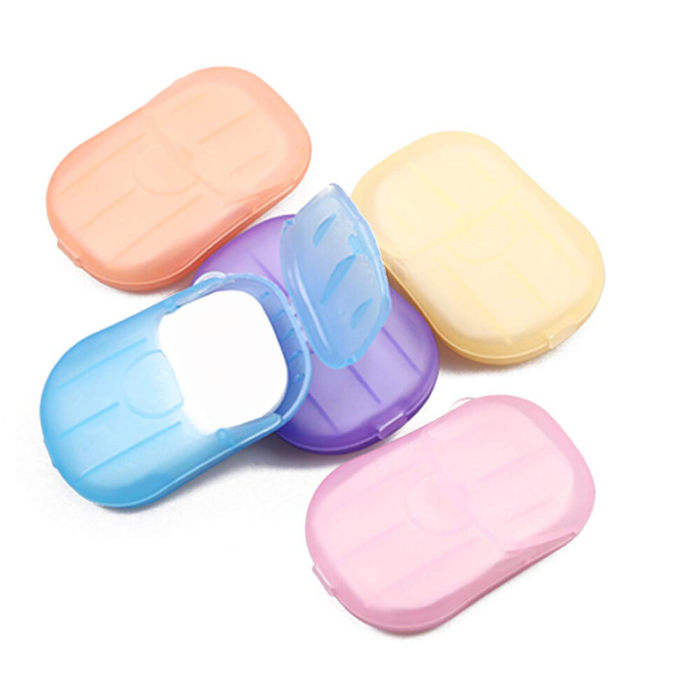Travel Soap Sheets 100PCS Scented Disposable Hand Wash Paper Compact Pocket Size 5 Pack