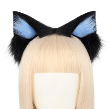 Handmade Cat Ear Headband for Women with Soft Fabric, Adjustable Cosplay Hairband