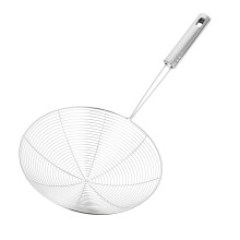 Stainless Steel Skimmer Spoon with Long Handle Mesh Strainer for Pasta Frying and Cooking