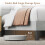 Double Bed Square Pull Dot Velvet Bed Frame Light Gray 4