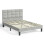 Double Bed Square Pull Dot Velvet Bed Frame Light Gray 8