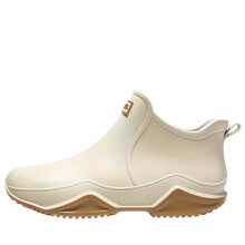 Men's Waterproof NonSlip Ankle Rain Boots for Outdoor Work and Fishing, WearResistant Beige 6.5