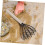Clam Rake with Mesh Net, Ergonomic Wooden Handle, Lightweight Iron Tines for Beach Shellfish Digging 3