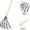 Clam Rake with Mesh Net, Ergonomic Wooden Handle, Lightweight Iron Tines for Beach Shellfish Digging 2