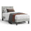 (Single) Velvet Upholstered Button Tufted Headboard Bed Frame 7