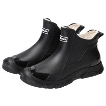 Men's Waterproof Winter Boots with Thermal Insulated Lining for Fishing and Gardening, Black 6.5