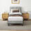 (Single) Velvet Upholstered Button Tufted Headboard Bed Frame 2