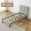 (Single) Velvet Upholstered Button Tufted Headboard Bed Frame 6