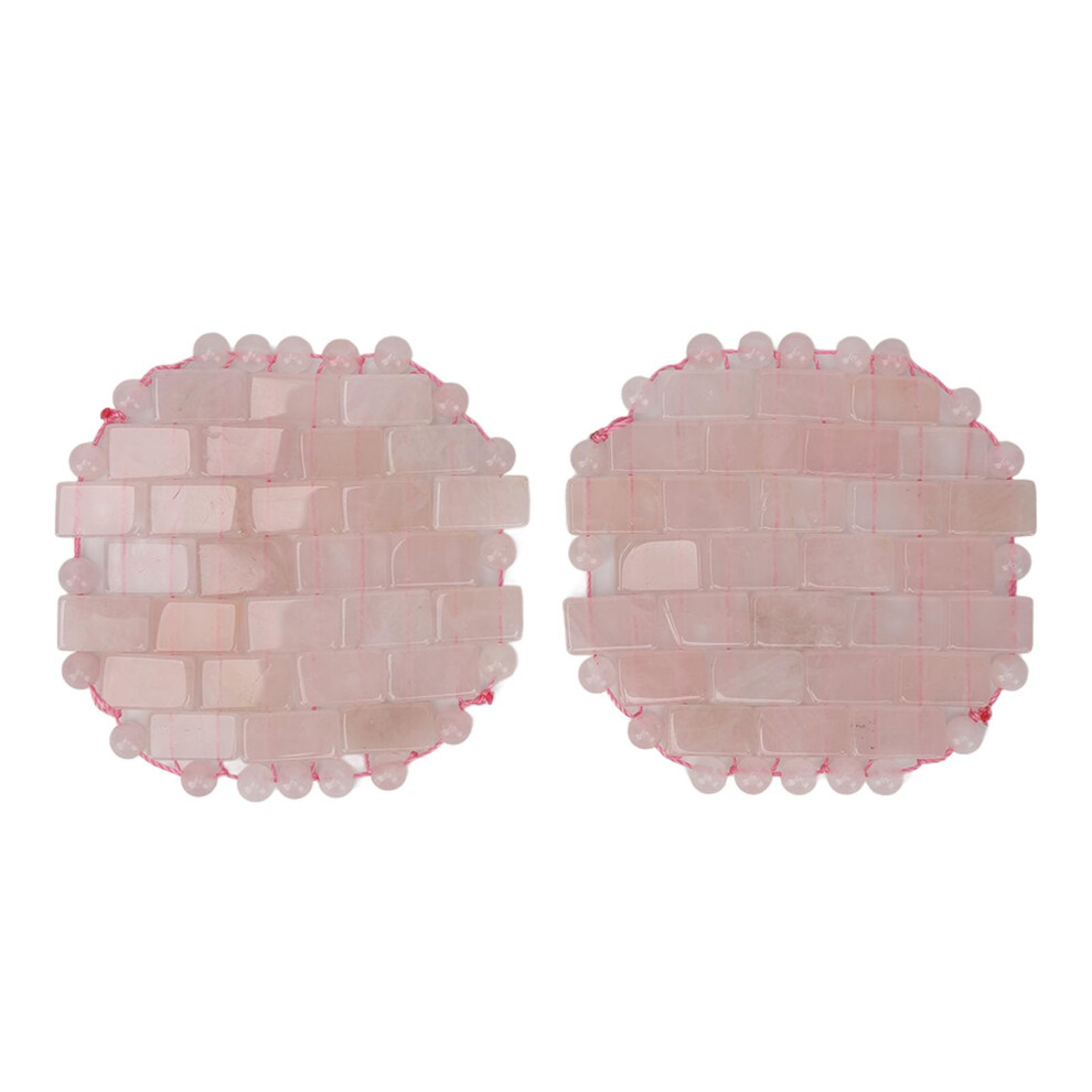 Jade Eye Mask and Rose Quartz Eye Mask for Puffiness Reduction, Wrinkle Care and Soothing Relief