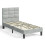 (Single) Velvet Upholstered Button Tufted Headboard Bed Frame 8