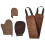 4 Pack Self Tanning Mitt Applicator Kit with Back Lotion Tool, Waterproof Lining, Soft Flocking, Brown 1