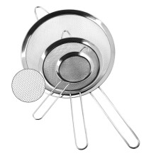 3PCS Kitchen Skimmer Set Stainless Steel Strainer Spoon with Long Handle for Frying and Cooking