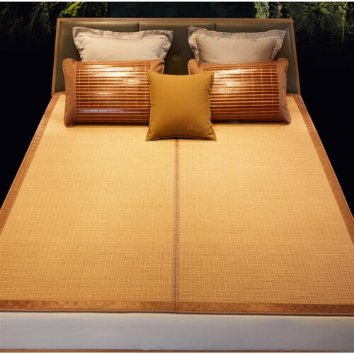 Cooling Bamboo Mat DoubleSided Foldable Breathable Summer Sleeping Pad for Bed 1.8x2M 2