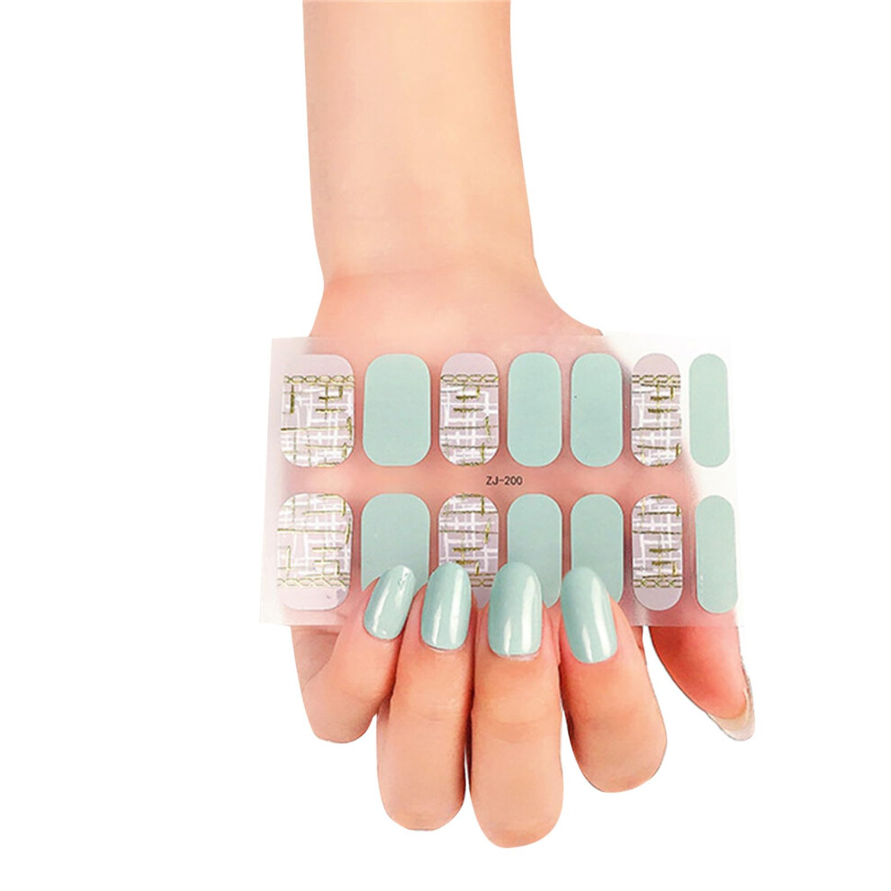 Glitter Nail Wraps for Women Self Adhesive Nail Polish Strips with SalonStyle Finish, 16 Pack