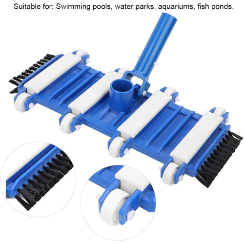 Weighted Pool Vacuum Head with Wheels for Inground Pools, Flexible Maneuverable Design 1