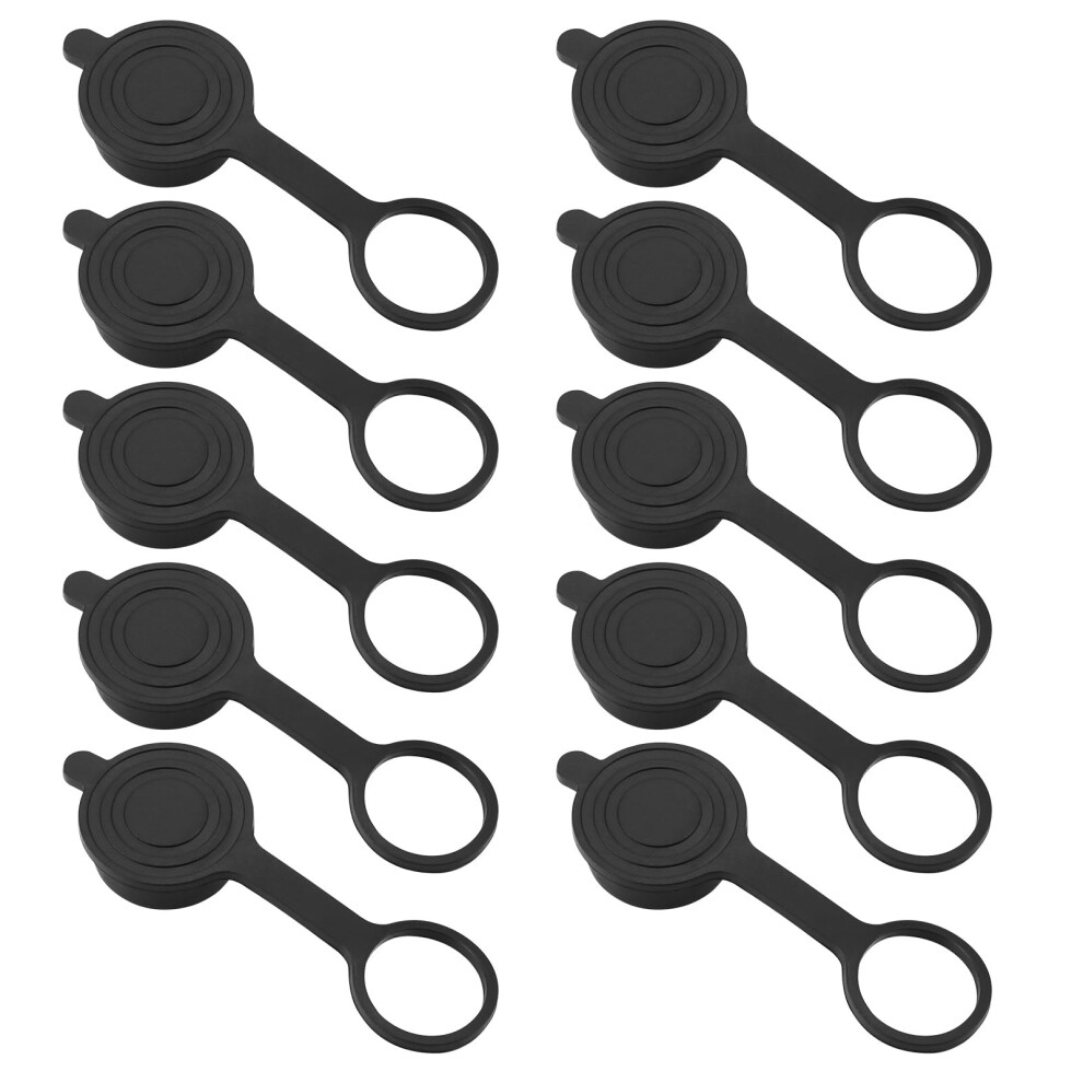 10Pcs Gx16 Aviation Connector Cover Dustproof Waterproof Rubber Protective Cap Black 9455672491723