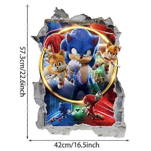 Αυτοκόλλητα τοίχου Sonic Adventure 3D Smashed Custom Hedgehog Kids Ga 1
