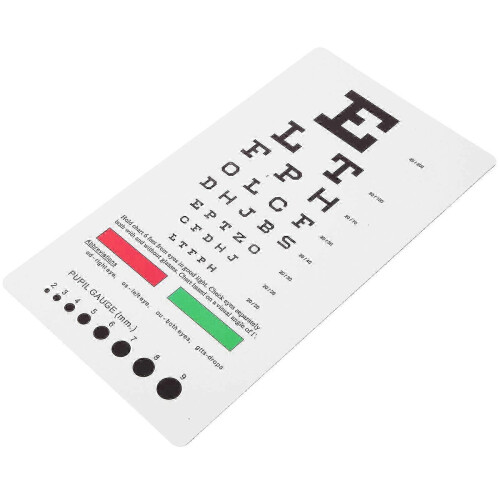 Plastic Eye Chart Vision Testing Eye Chart Portable Eye Chart Double Sided Eye Chart for Wall 2