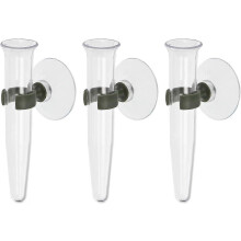 Florale Wasserröhrchen mit Saugnass, 3 Stücke 0,6"ID 4"Plastik-Wandvase – gut