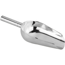Stainless Steel Ice Scoop Large Metal Food Scoop for Kitchen Bar Flour Rice Popcorn Pet Food 30x12.5x10cm