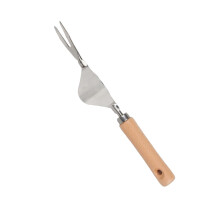2pcs Stainless Steel Manual Weed Puller Garden Transplant Tool with Deep Root Removal and Ergonomic Grip