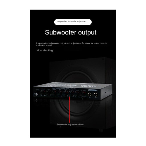 EQ819 6Channel Car Audio Equalizer and Crossover with Subwoofer Output and Flexible Input 1
