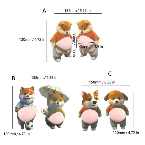Shiba Inu Αυτοκόλλητο Αυτοκόλλητο Squeeze Παιχνίδι Ήσυχο Fidgety Παιχνίδι για Ανακούφιση Δ 2