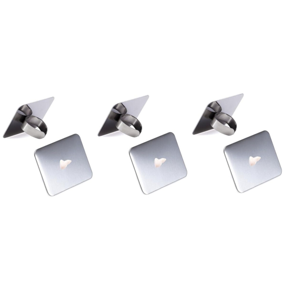 6pcs Stainless Steel Nail Art Palette Ring Mixing Tool for Manicure Pigments and Easy Clean