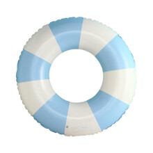 Inflatable Pool Float Swimming Ring Blue Checkered PVC Tube for Adults and Kids Beach Pool Party