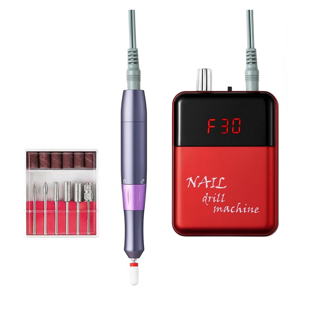 Electric Nail Drill 30000RPM Professional Rechargeable Cordless Nail File for Acrylic and Gel Nails