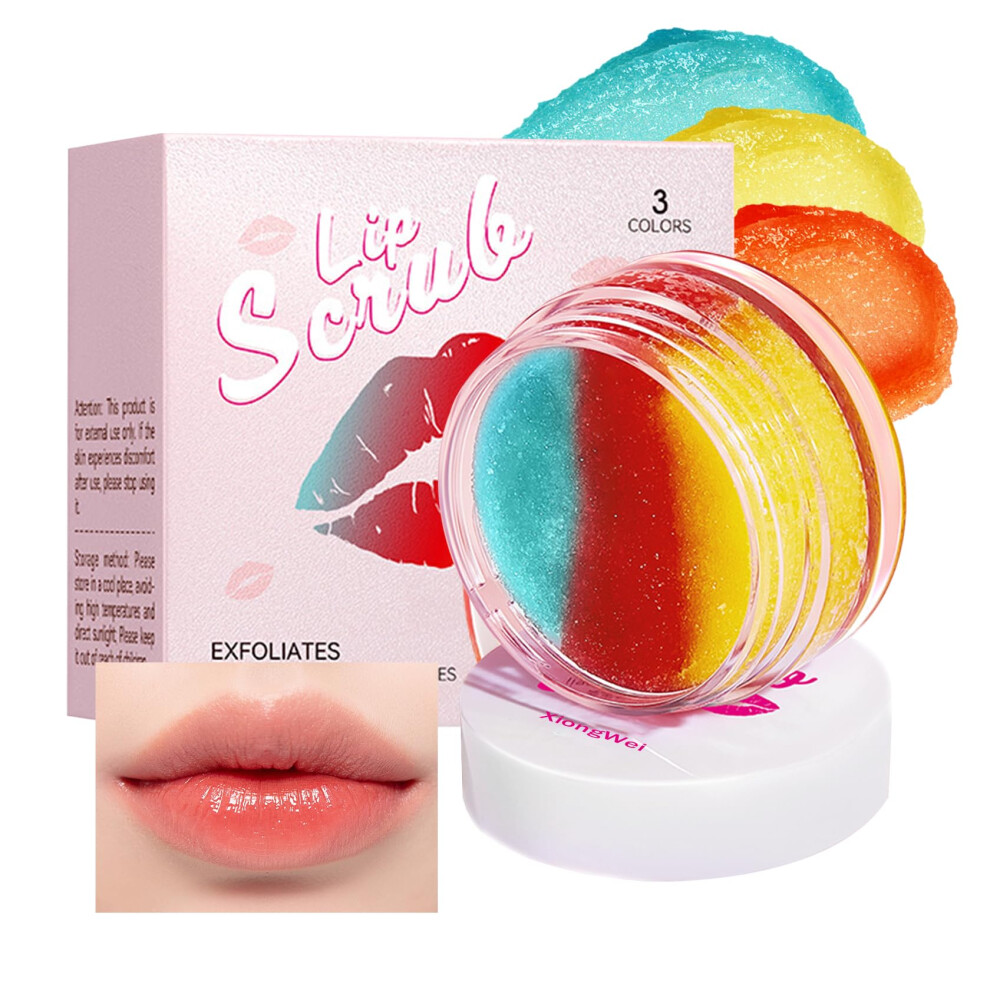 Lip Scrub and Sleeping Mask Set with Gentle Exfoliation and Deep Hydration for Dry Cracked Lips