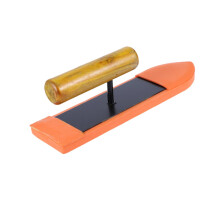 Wooden Handle Plaster Trowel and Ergonomic Caulk Scraper with NonStick Pad for Bricklayer Wall