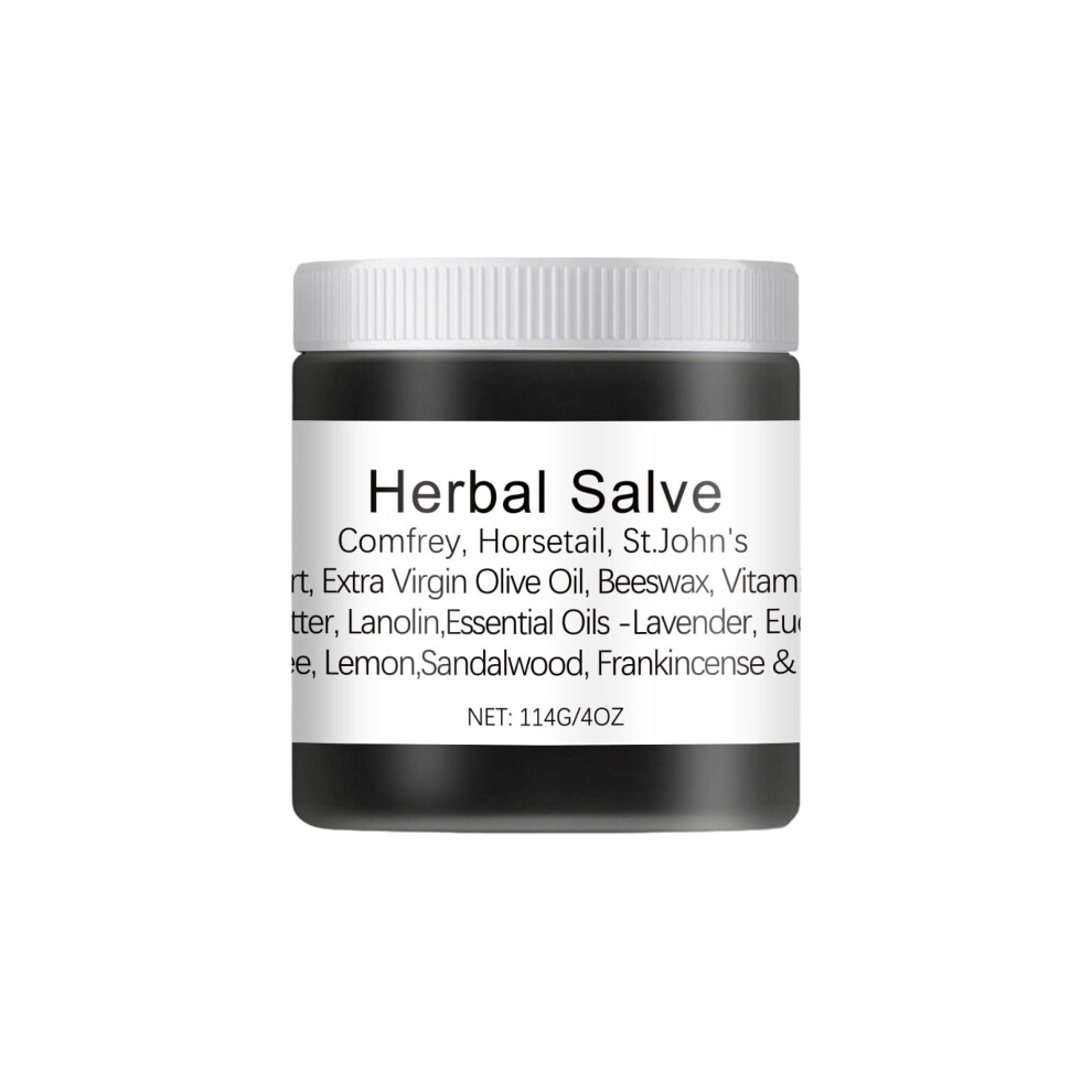 White Organic Herbal Salve 4Oz Natural Healing Balm For Pain Relief Muscles Joints Skin Care