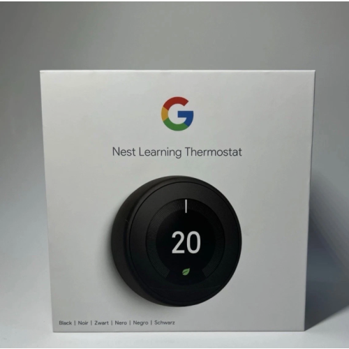 NEST Learning Thermostat - 3rd Generation, Black, Black