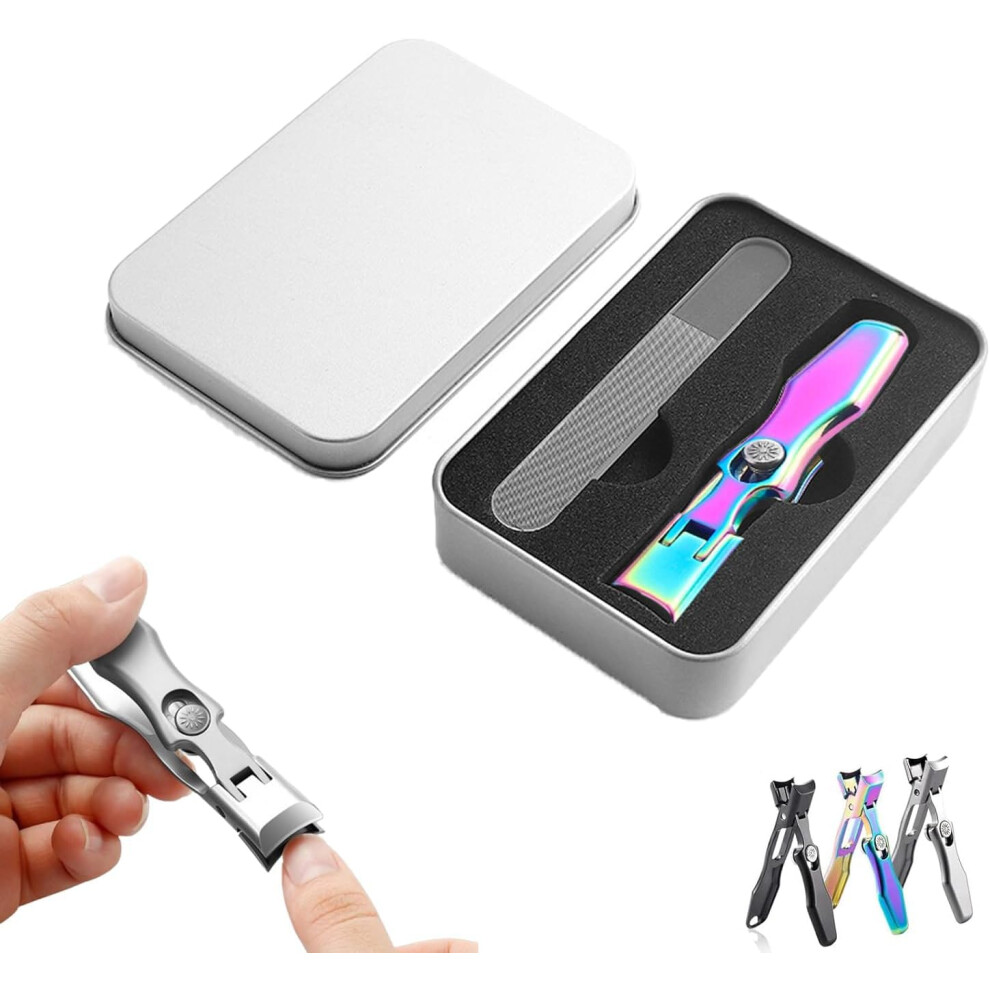 Stainless Steel Nail Clippers Ultra Sharp Blades Ergonomic Grip for Fingernails and Toenails