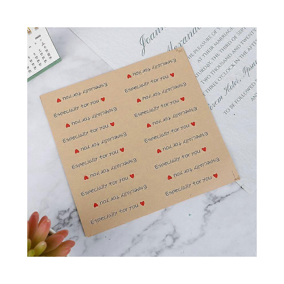 (As Show, One Size) 100Pcs Especially For You Kraft Paper Sticker Scrapbooking Labels Gift Sticker 7371837675222