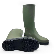 Men's Waterproof Rubber Rain Boots with NonSlip Sole for Hunting Fishing Farming Green Size 11