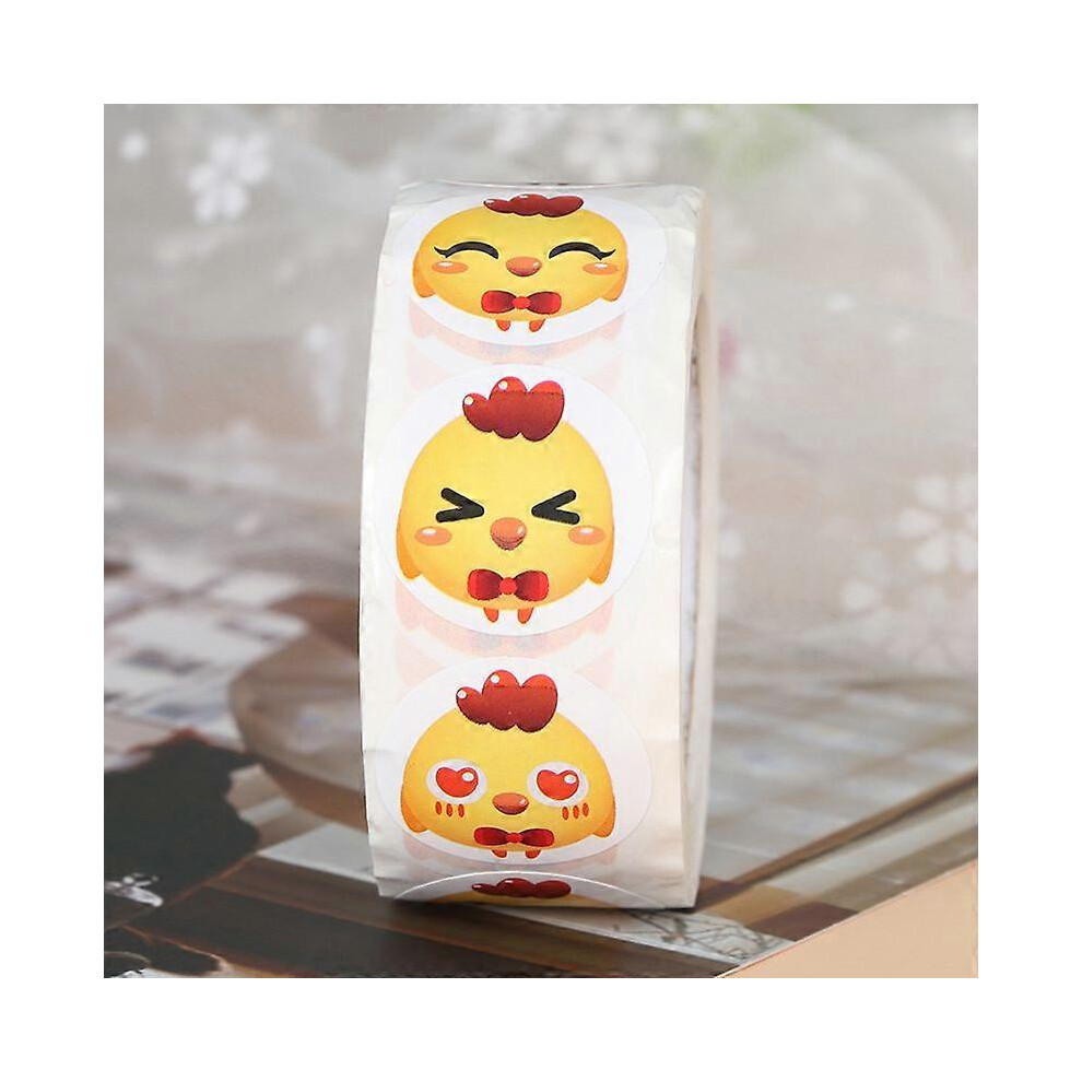 (As Show, One Size) 500Pcs/Roll Chicken Thank You Stickers Packaging Stickers Stationery Sticker 3671082424526
