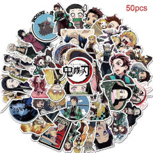 (As show, One size) 50pcs Anime Stickers Laptop Skateboard Luggage Decal Waterproof Stickers
