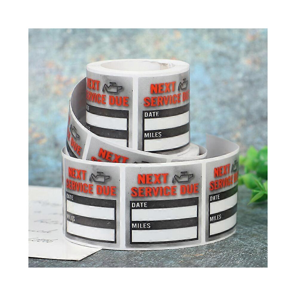 (As Show, One Size) 100Pcs/Roll Oil Change/Service Reminder Stickers Window Sticker Car Sticker 7371837692083