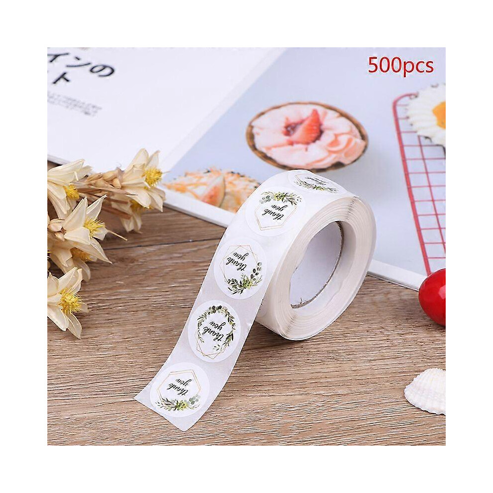(As Show, One Size) 500Pcs/Roll Thank You Stickers For Seal Label Sealing Decoration Sticker 7371837693165